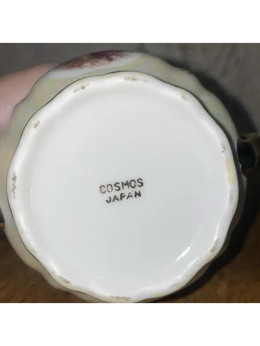 Vintage Cosmos Japan 3-piece Ceramic Sugar Bowl and Cream Pitcher Set Victorian